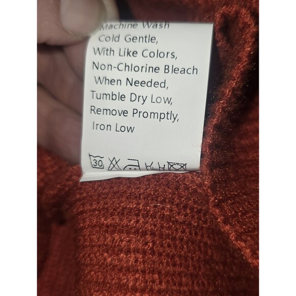 BTFBM Rust Orange Half Zip Ribbed Sweater Women’s Size Sm NWT Collared Knit Fall - Picture 10 of 15